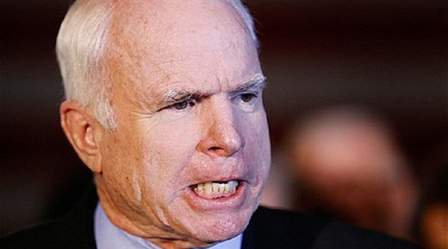 Angry Senator John McCain